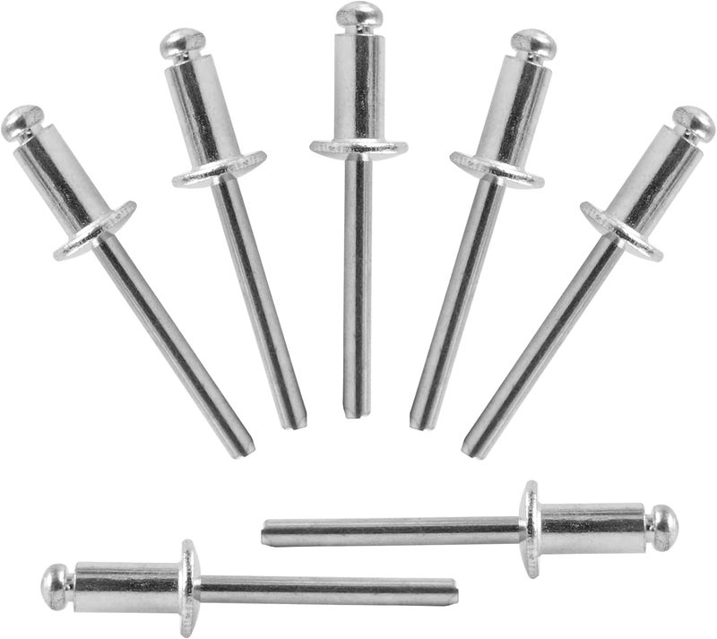ALLCLEAN 170 Pcs 3/16" x 3/8" Aluminum Blind Rivets,4.8 x 10mm Pop Rivets,Aluminum Grip and Steel Mandrel - Image 1